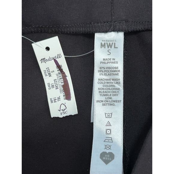 NWT Madewell Ponte Stirrup Leggings Stretch Knit Black Pull On Balletcore Small - Picture 6 of 9